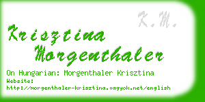 krisztina morgenthaler business card